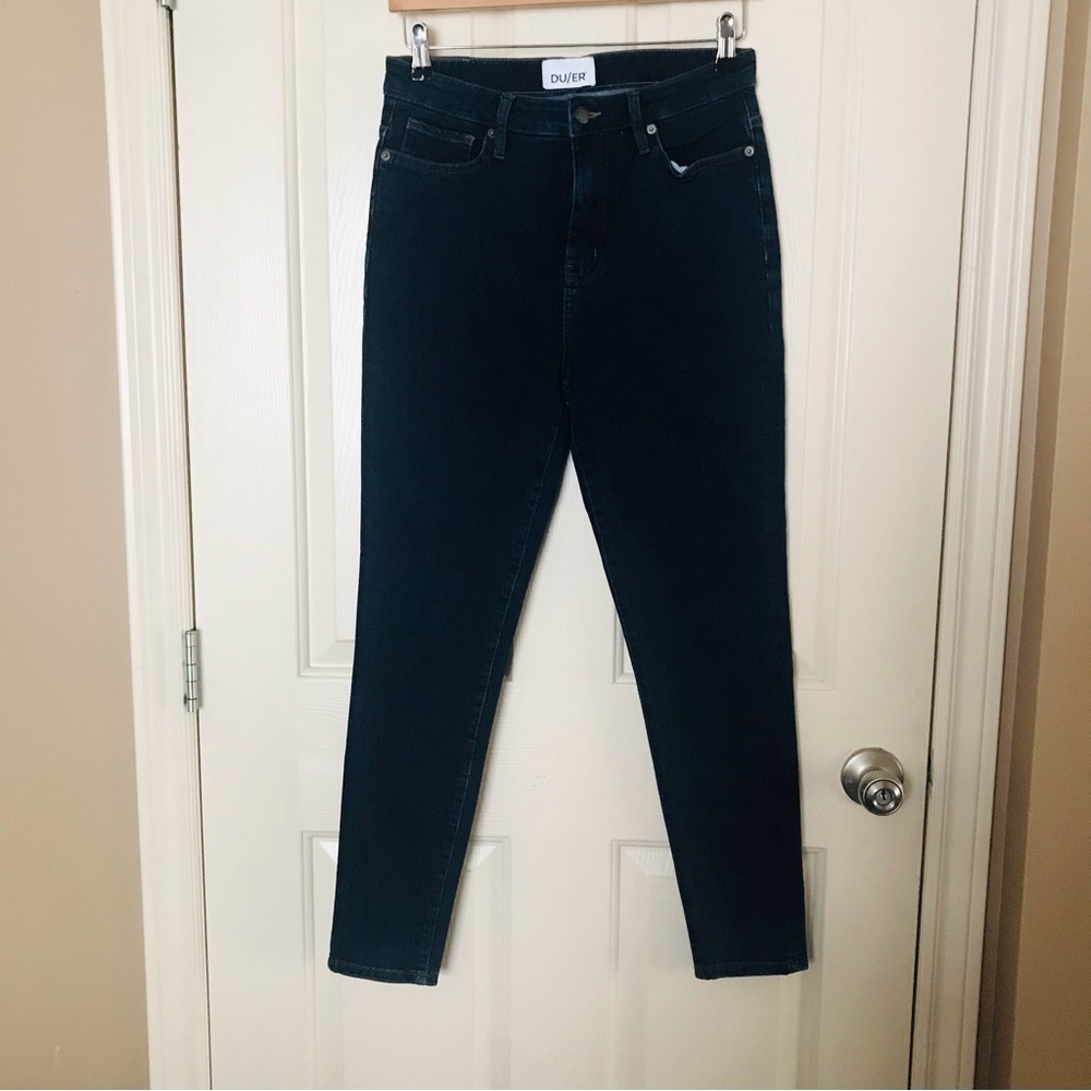 Du/er Dark Stone Wash Blue Highrise Denim Jeans Size 29 x 28